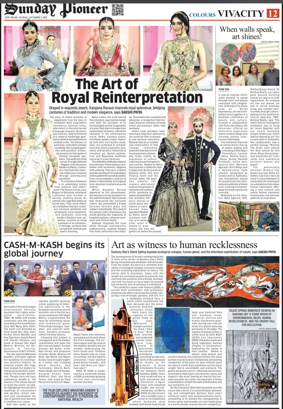 Art as witness to human recklessness